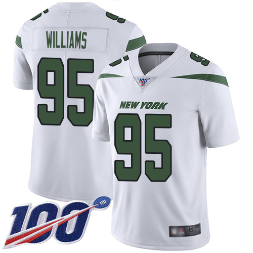 New York Jets Limited White Men Quinnen Williams Road Jersey NFL Football #95 100th Season Vapor Untouchable